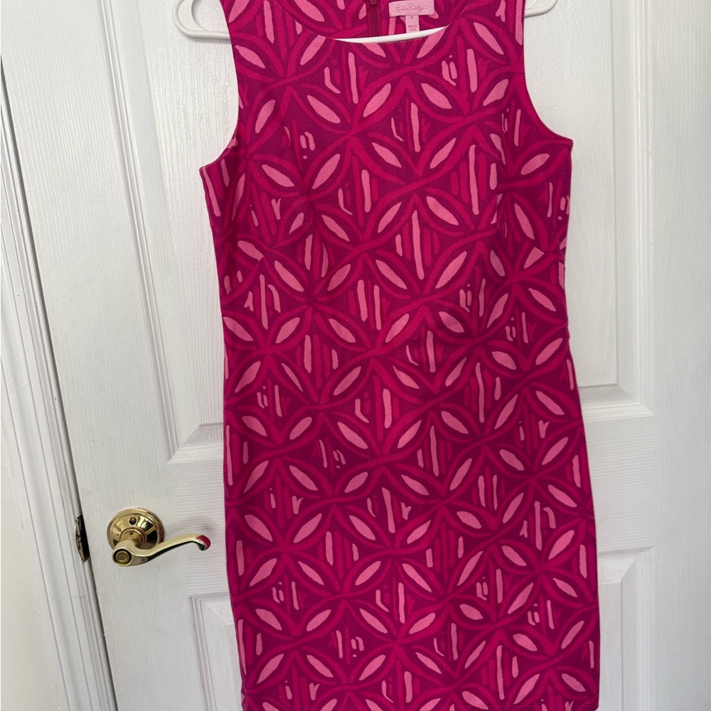 2 Matching Lilly Pulitzer Mommy and Me Pink Patterned Mini Dresses